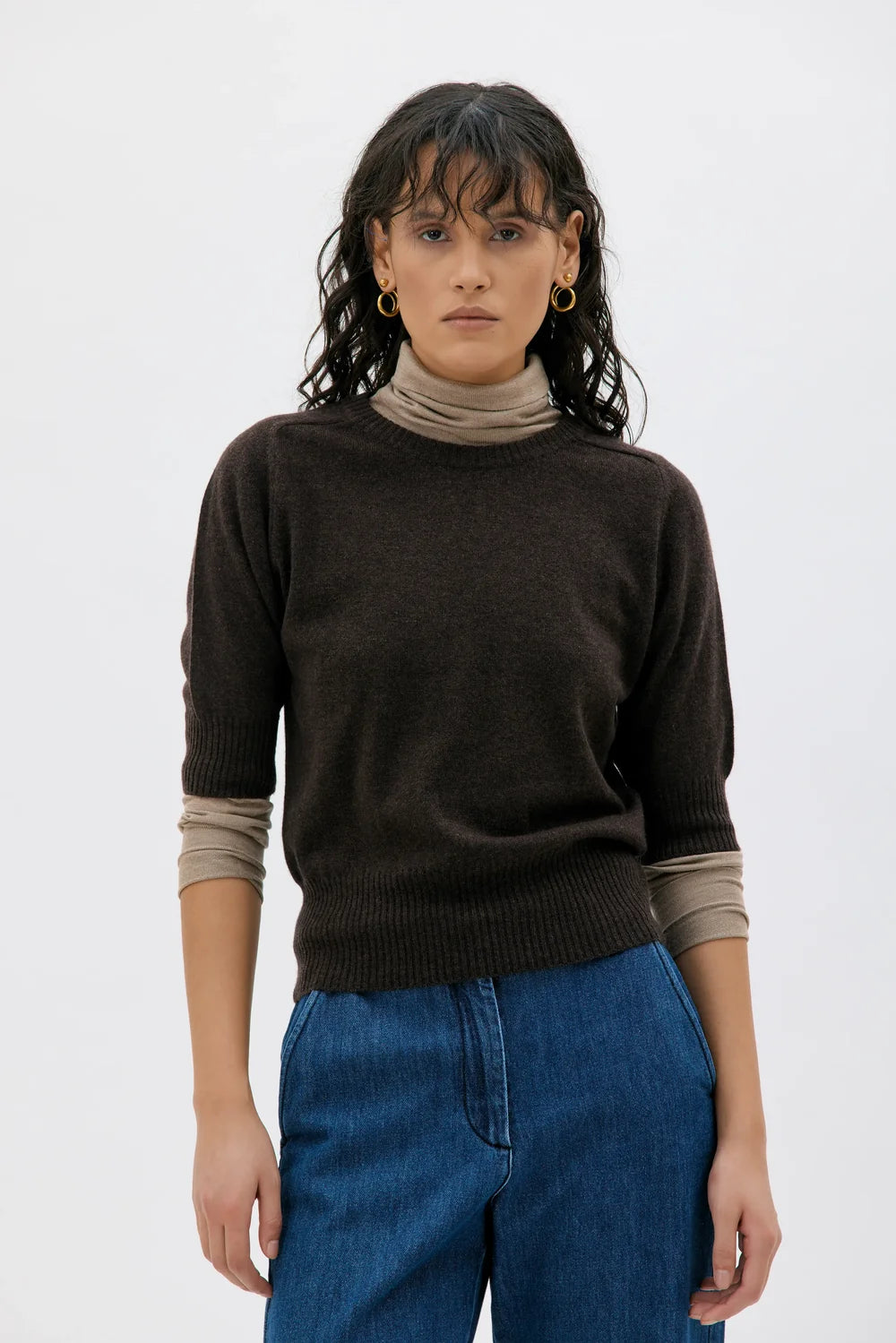 Light-knit Cashmere short sleeve top