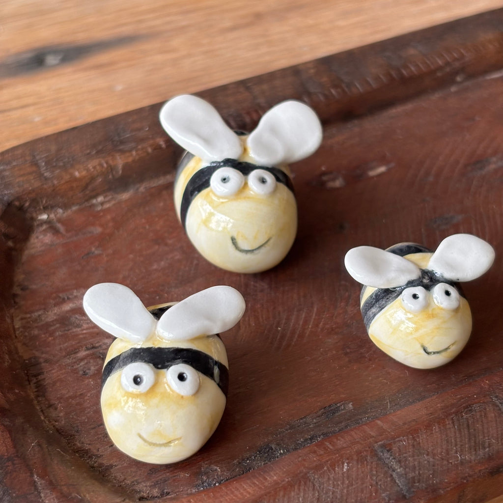 Handcrafted Trio of Bees