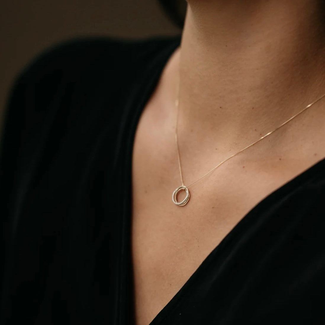 Trio Of Metals Knot Pendant image 1