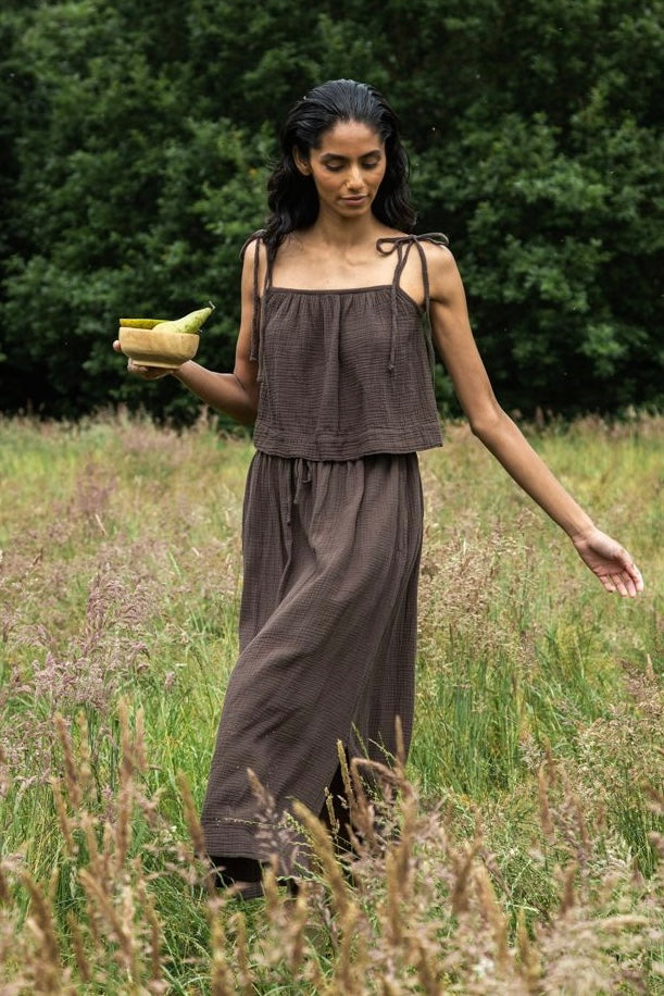 Gauze A-Line Skirt