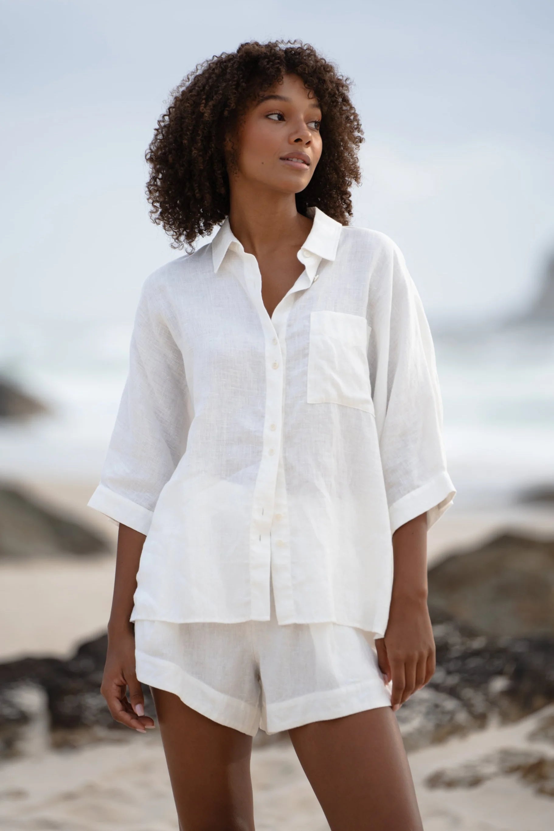 Oversized Short-Sleeve Shirt