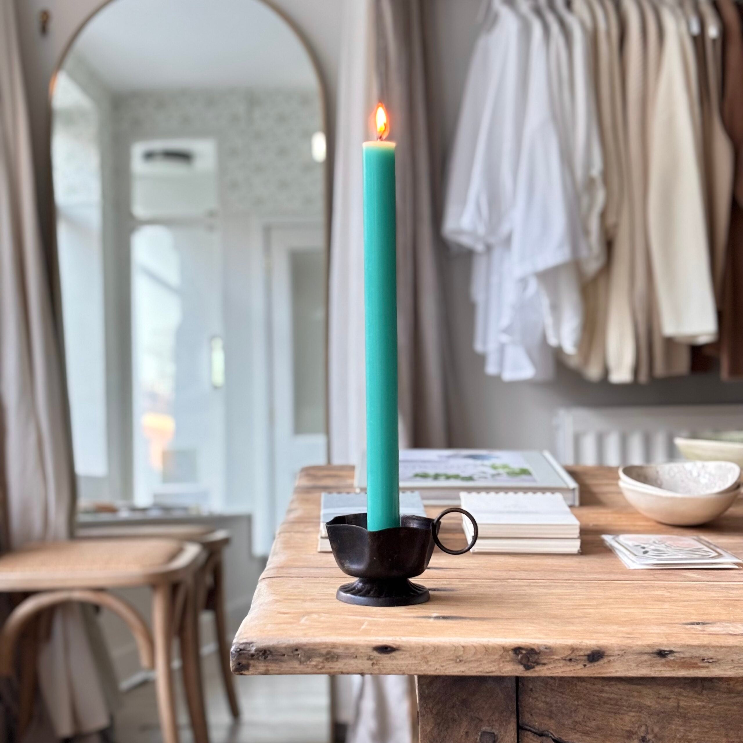 Dinner Candle | Turquoise image 0