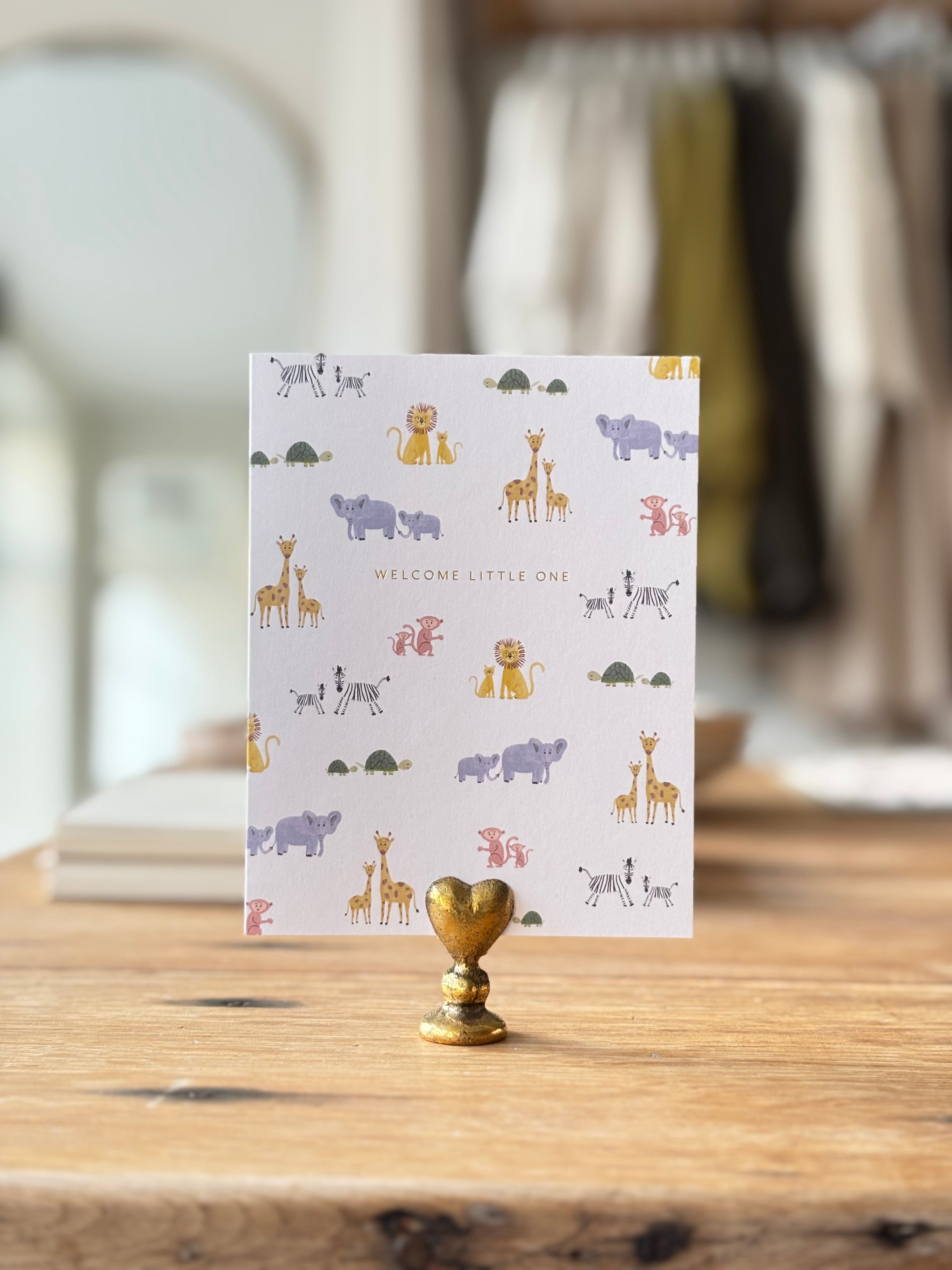 Welcome Baby Animals Card
