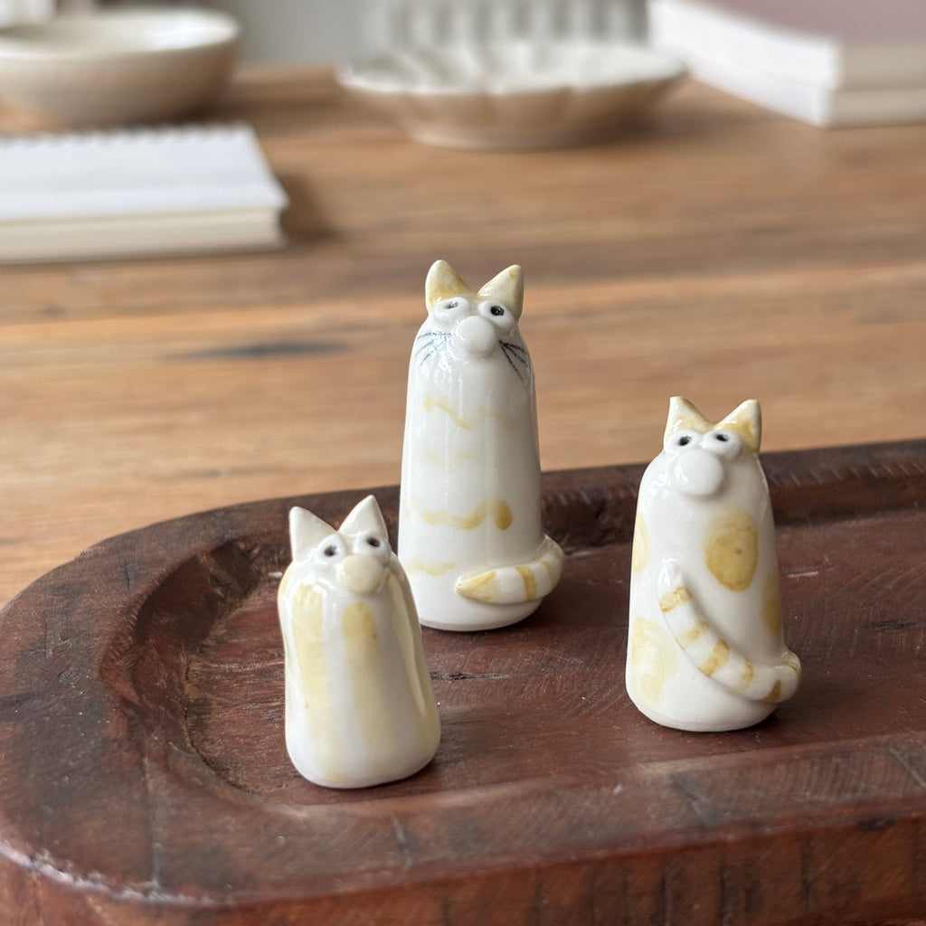 Handcrafted Trio of Cats