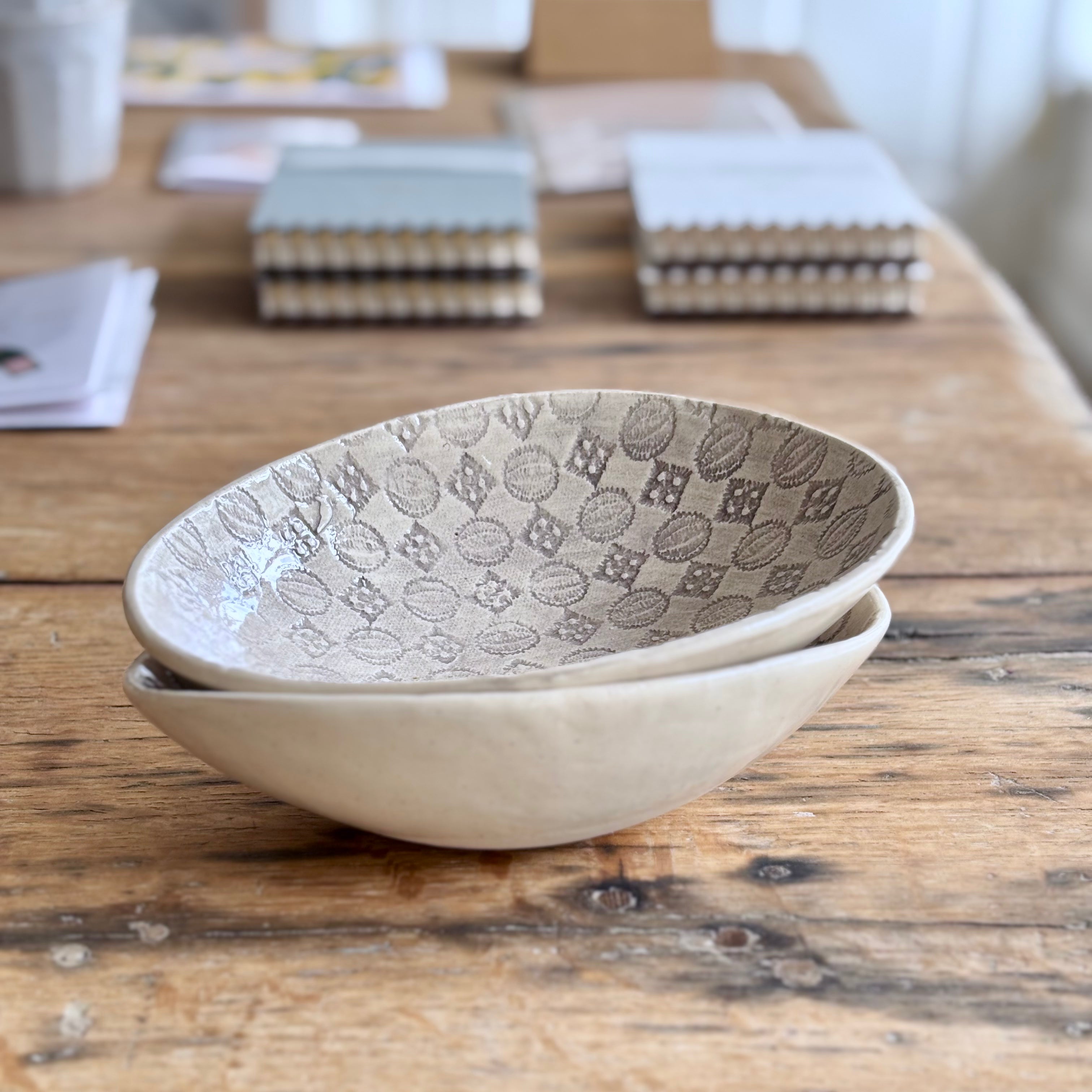 Small Oval Bowl Grey  |  Handmade Pottery