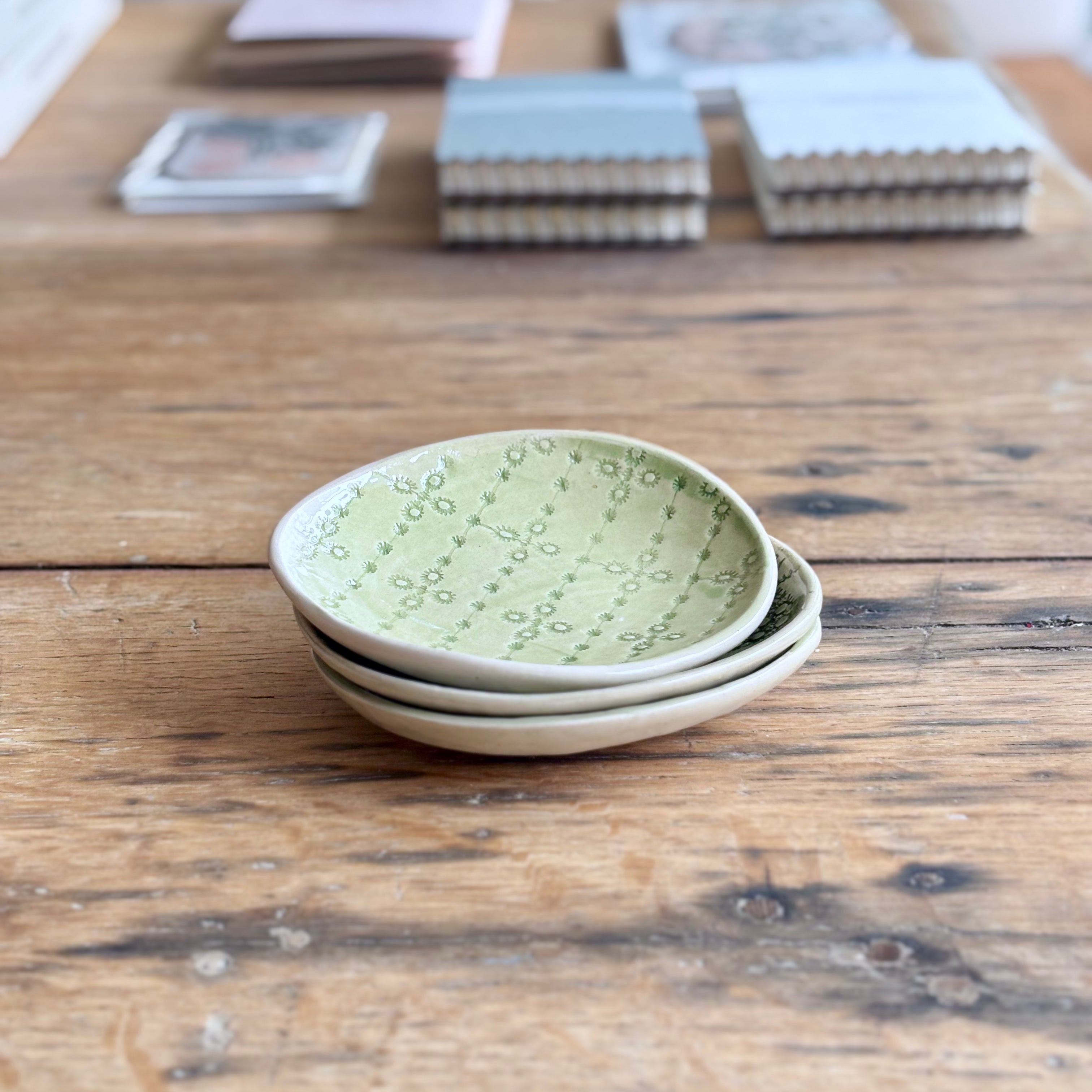 Mini Tapas Plate Spearmint  |  Handmade Pottery