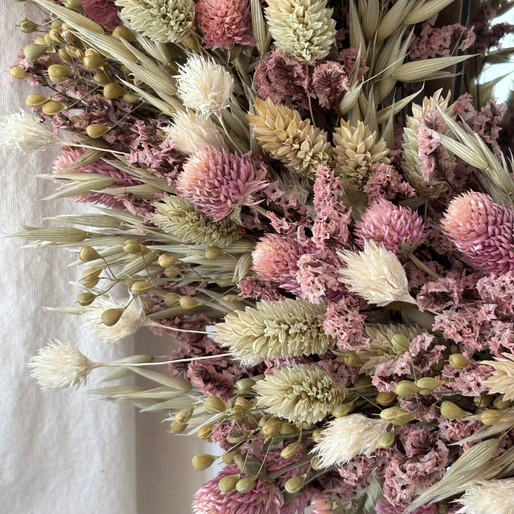 Blush Bloom Dried Wreath | Handmade UK image 2