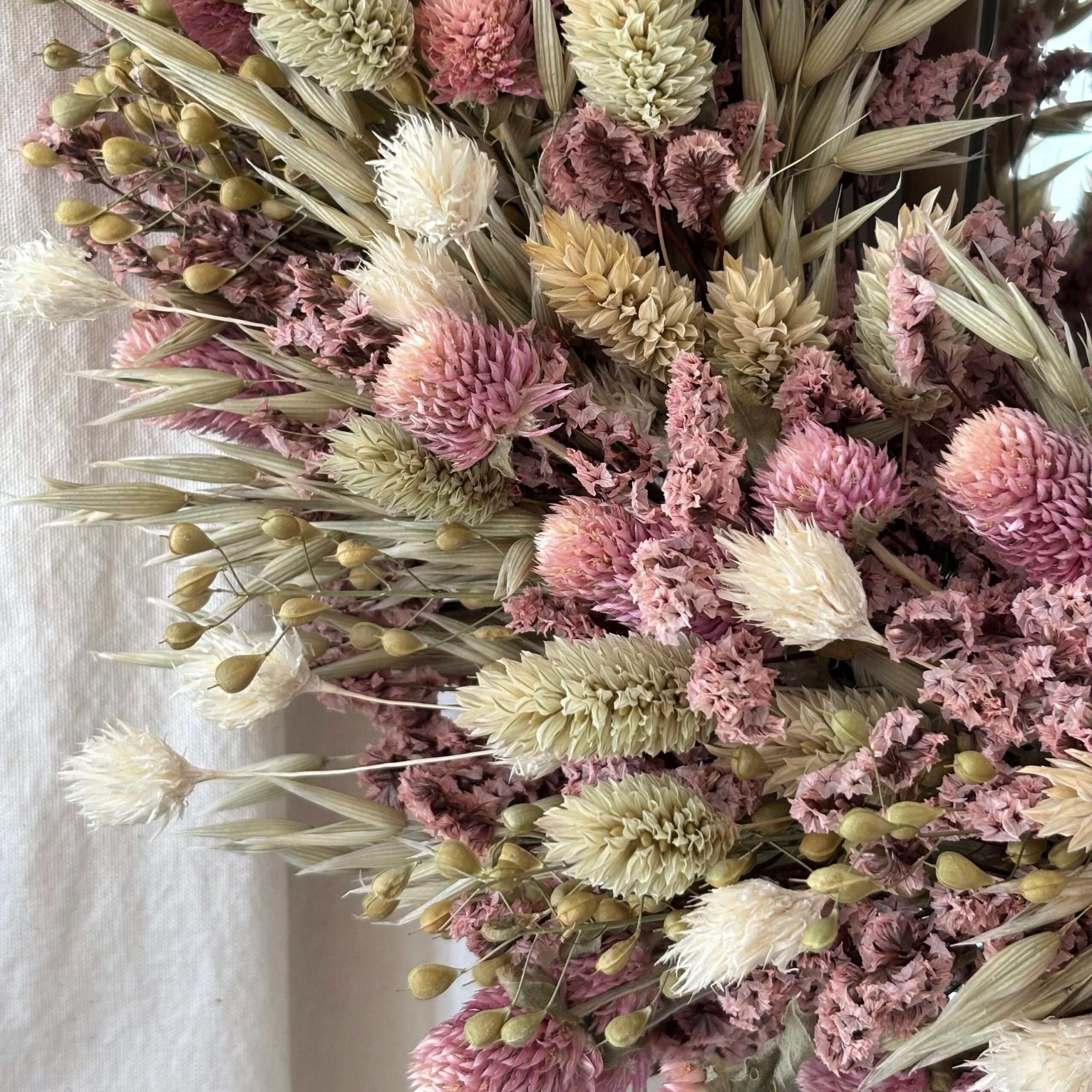 Blush Bloom Dried Wreath | Handmade UK image 2