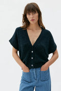 Chunky Knit V-Neck Cardigan | Sustainable Cotton BCI