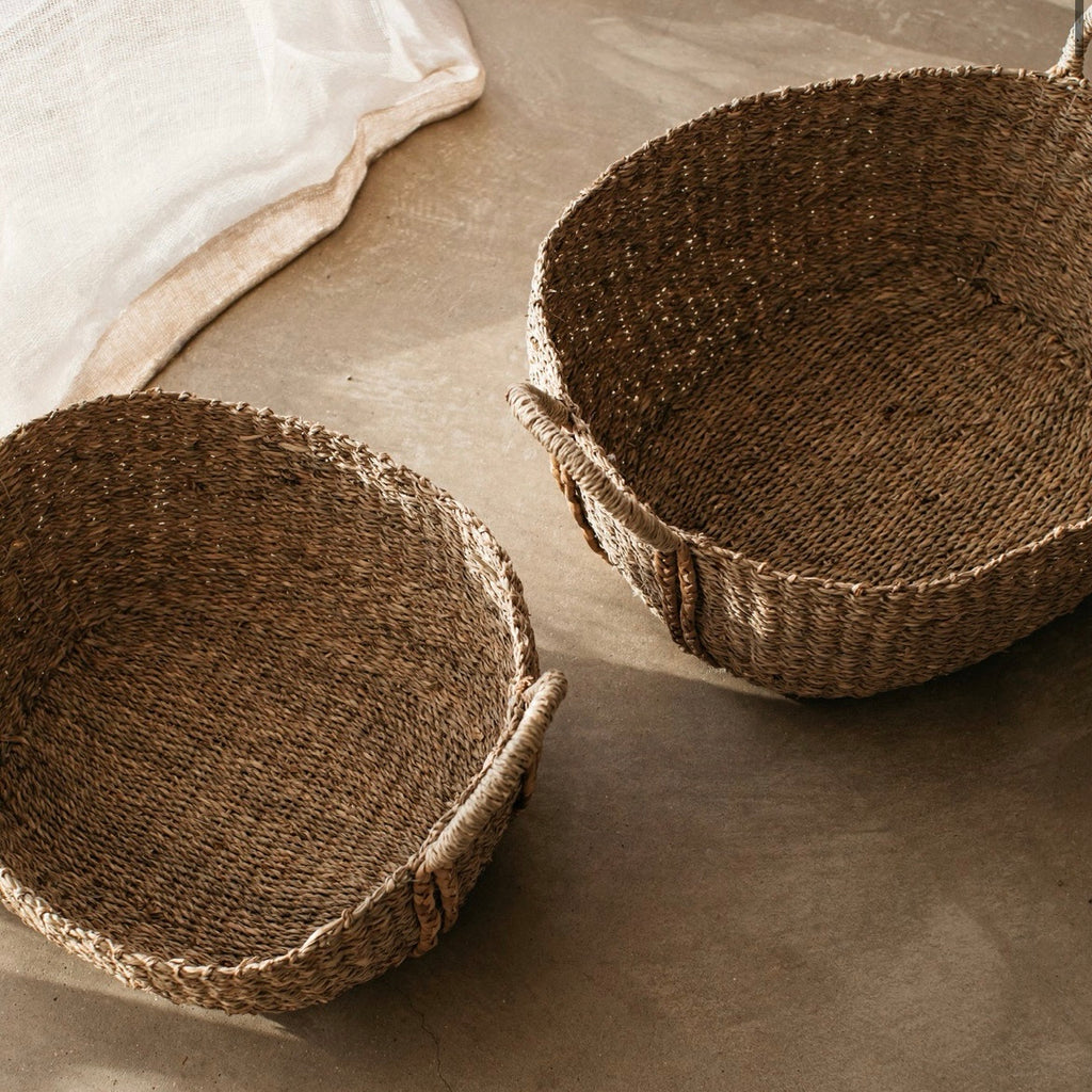 Oval Seagrass Basket | Hand Woven Storage image 3