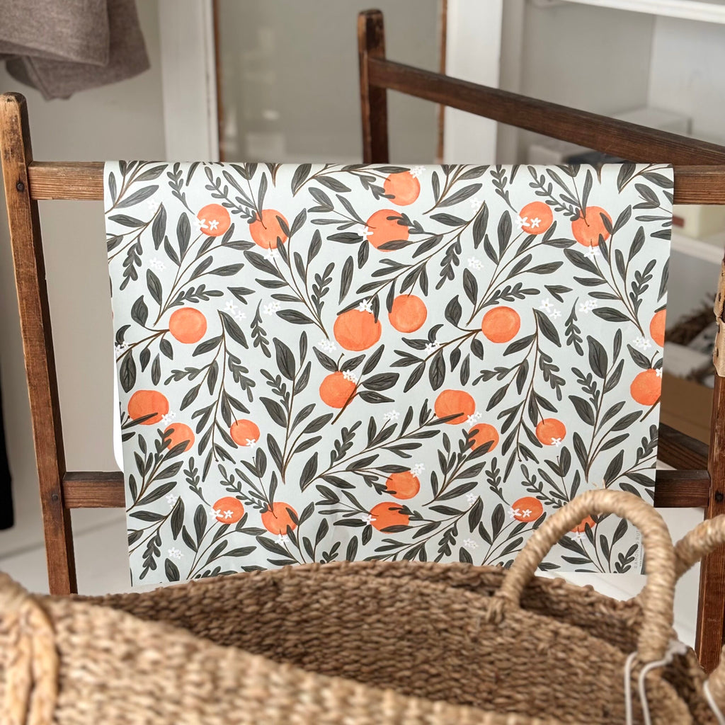 Orange Vine Luxury Wrapping Paper image 0