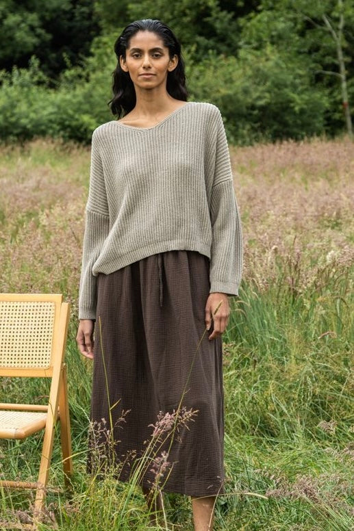 Gauze A-Line Skirt