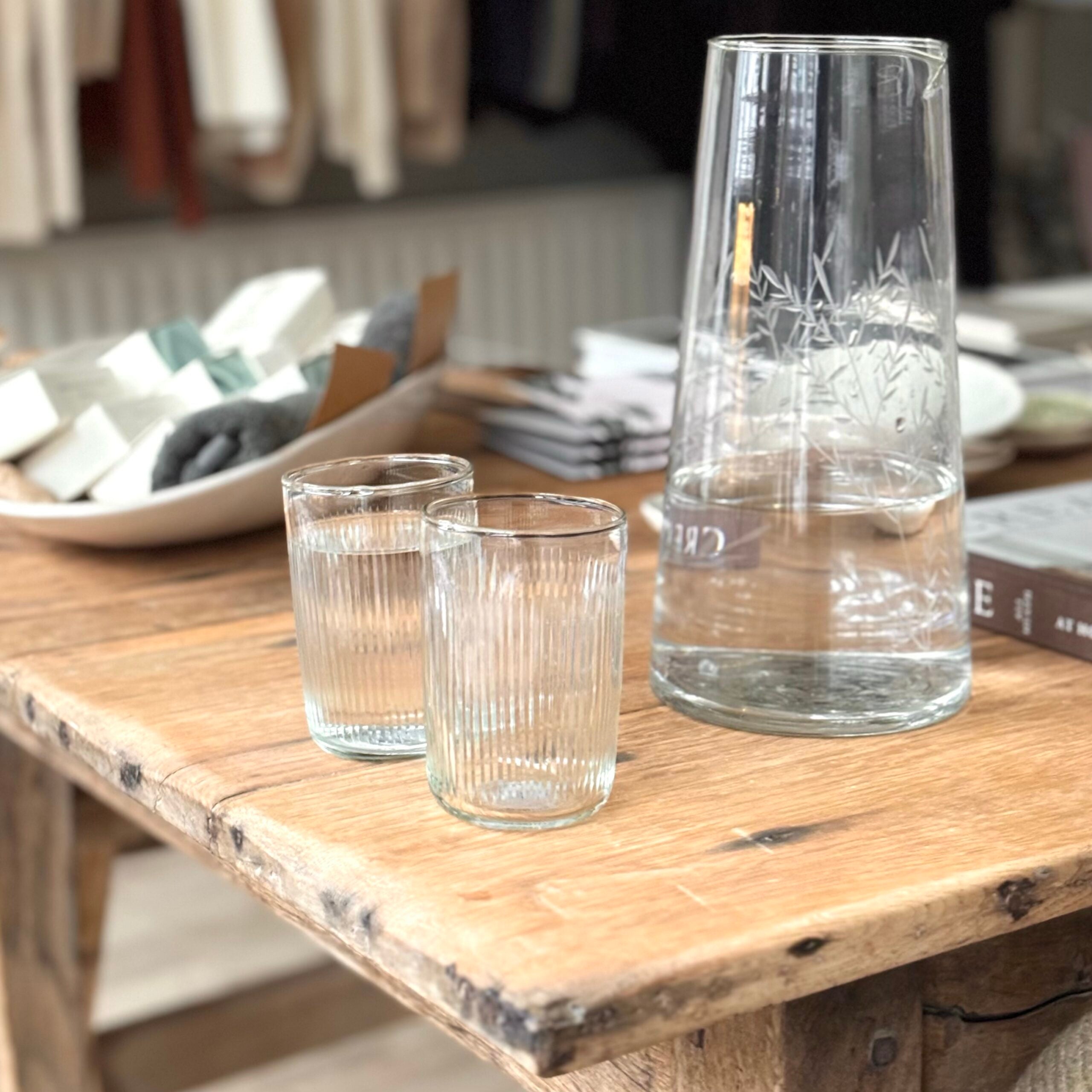 Handblown Reeded Glass Tumbler image 4