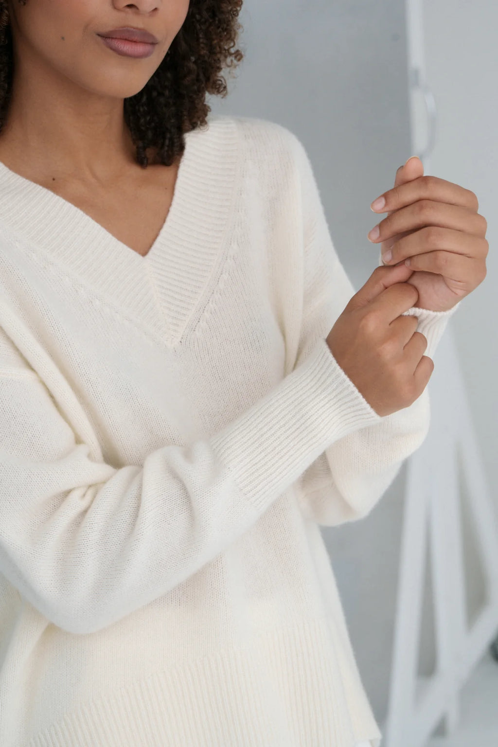 Cashmere Blend V-Neck Jumper