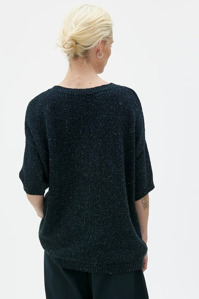 Chunky Knit Short-Sleeve Jumper | Sustainable Cotton BCI