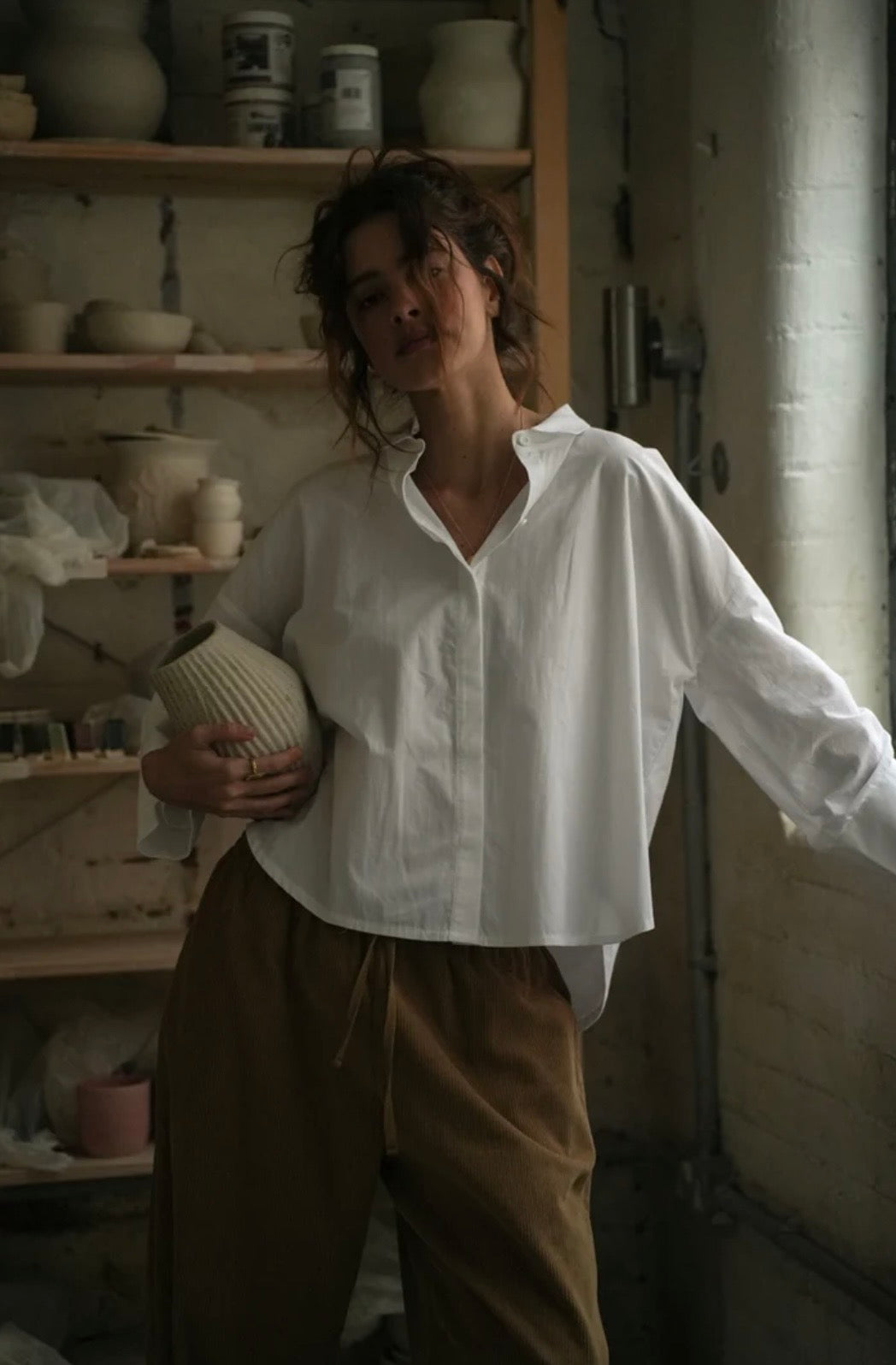 Organic Cotton Poplin & Jersey Shirt