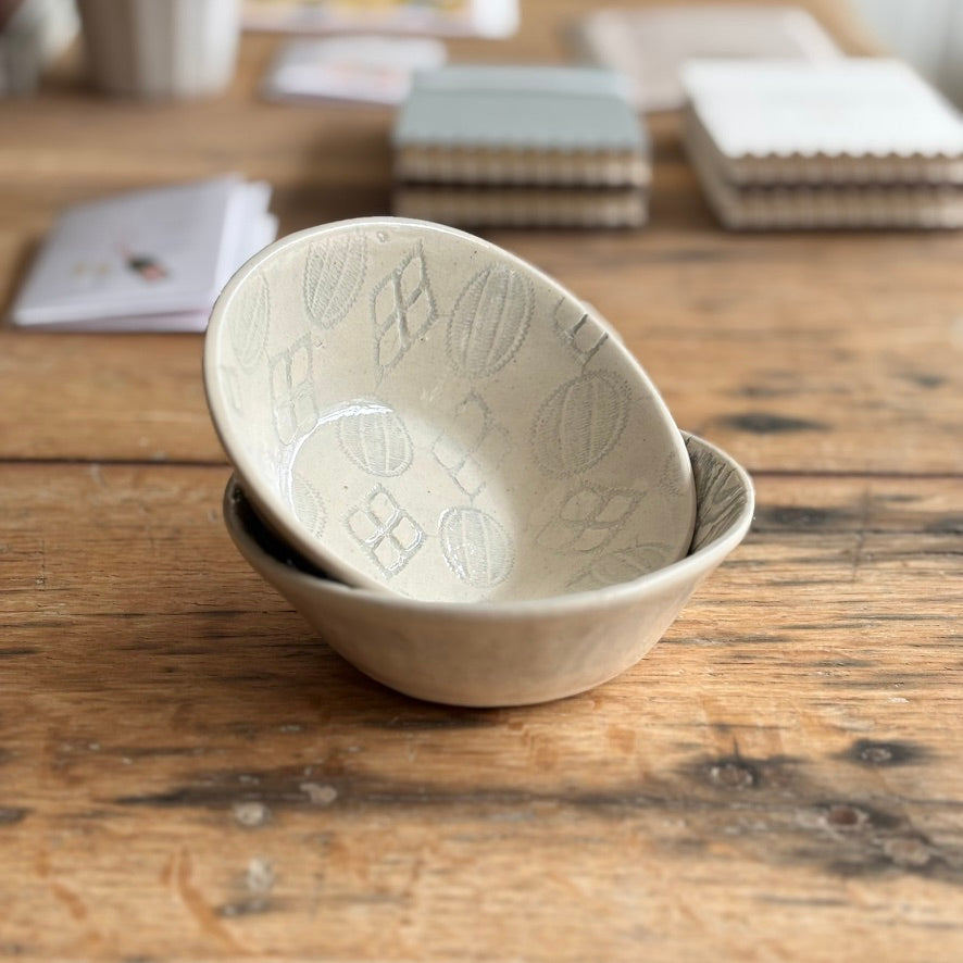 Ramekin Duck Egg  |  Handmade Pottery - Duck Egg Patterned (D) image