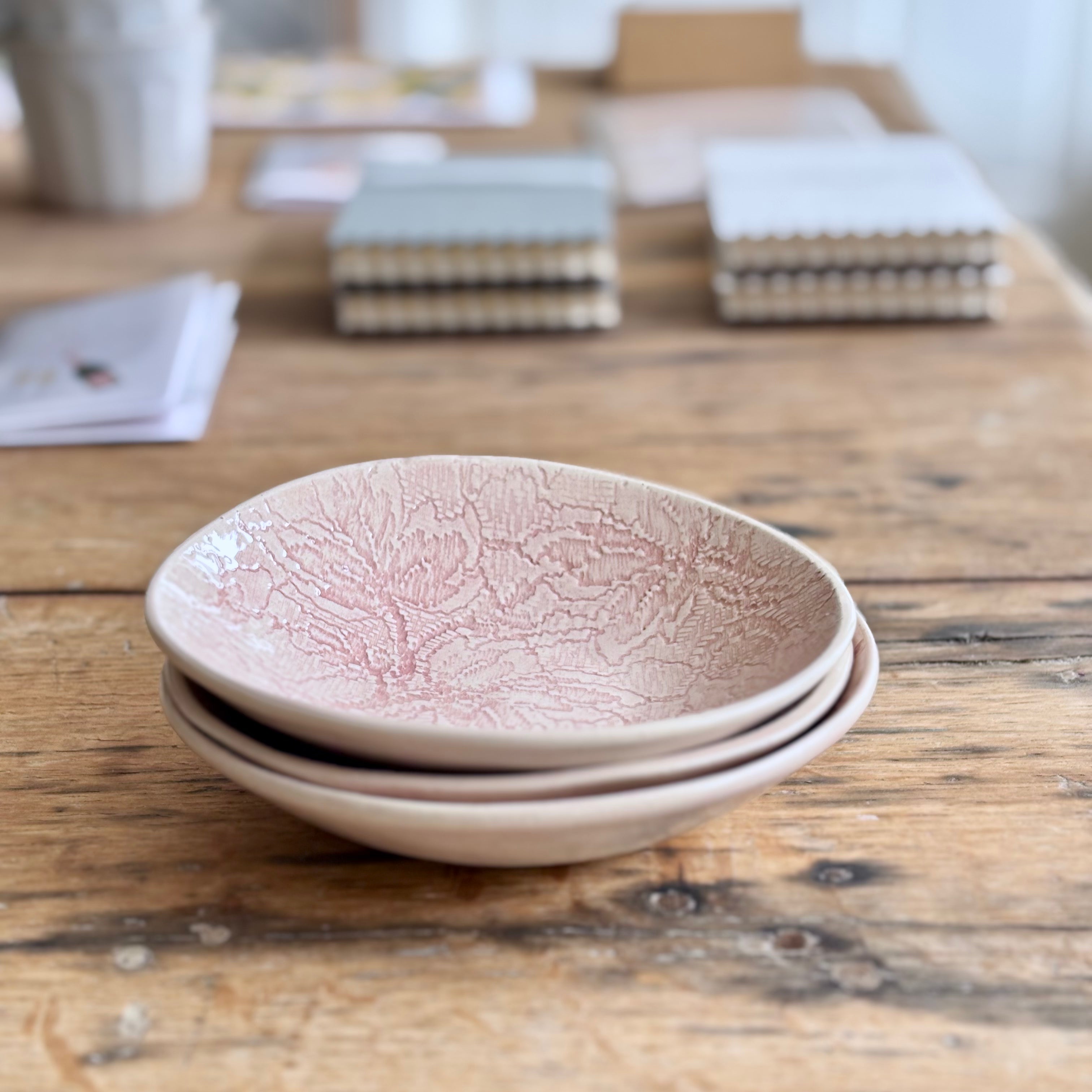 Small Tapas Plate Pink  |  Handmade Pottery