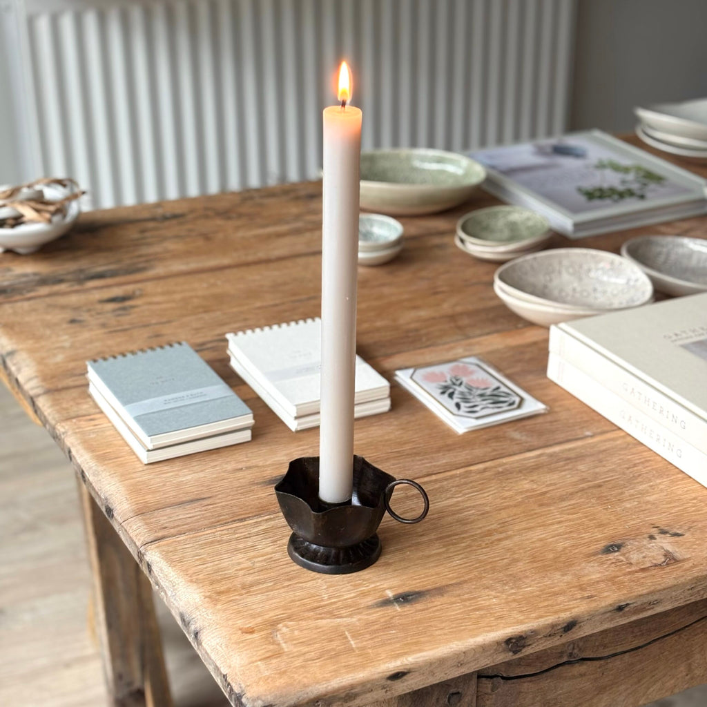 Frill Dinner Candle Holder | Handcrafted image 3