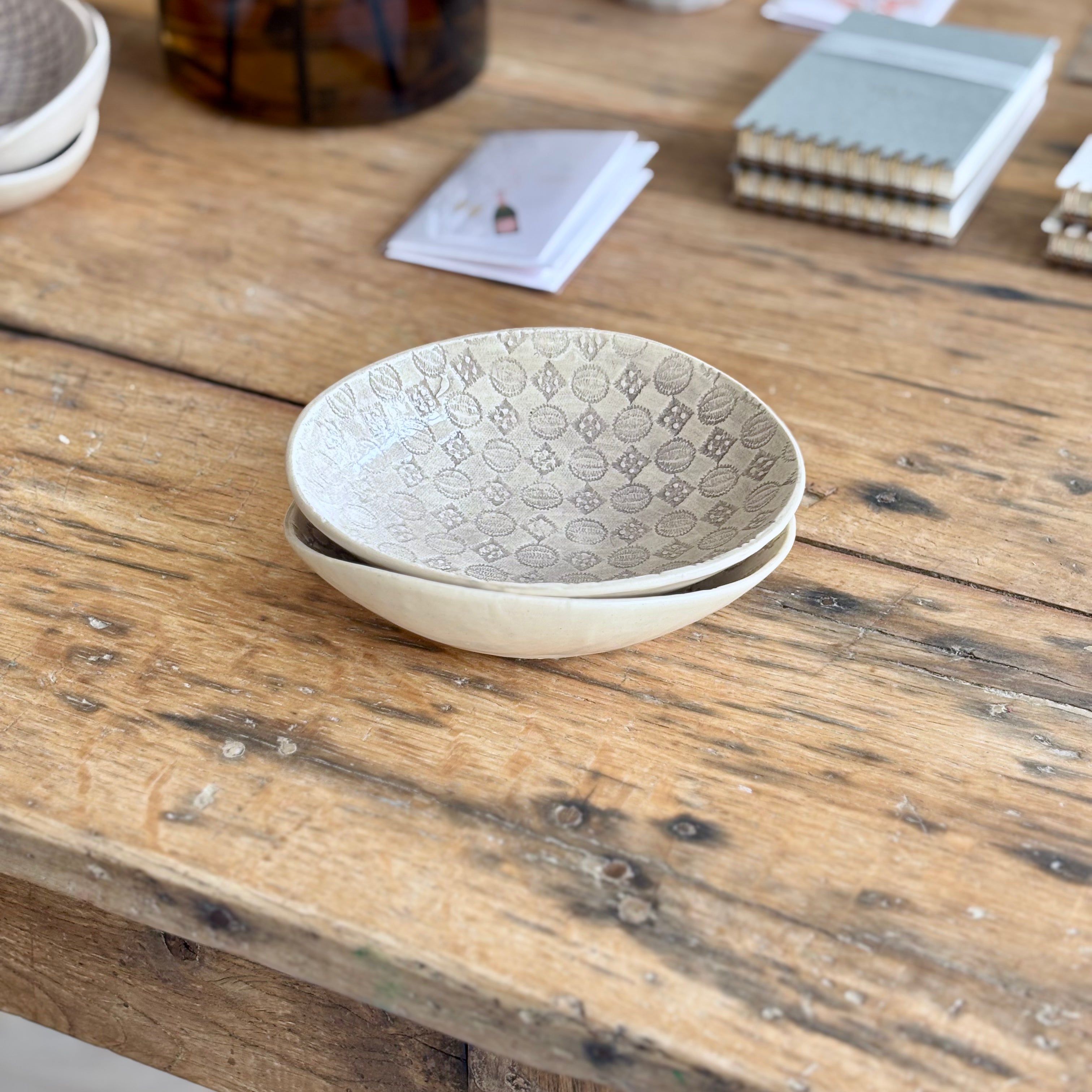 Small Oval Bowl Grey  |  Handmade Pottery