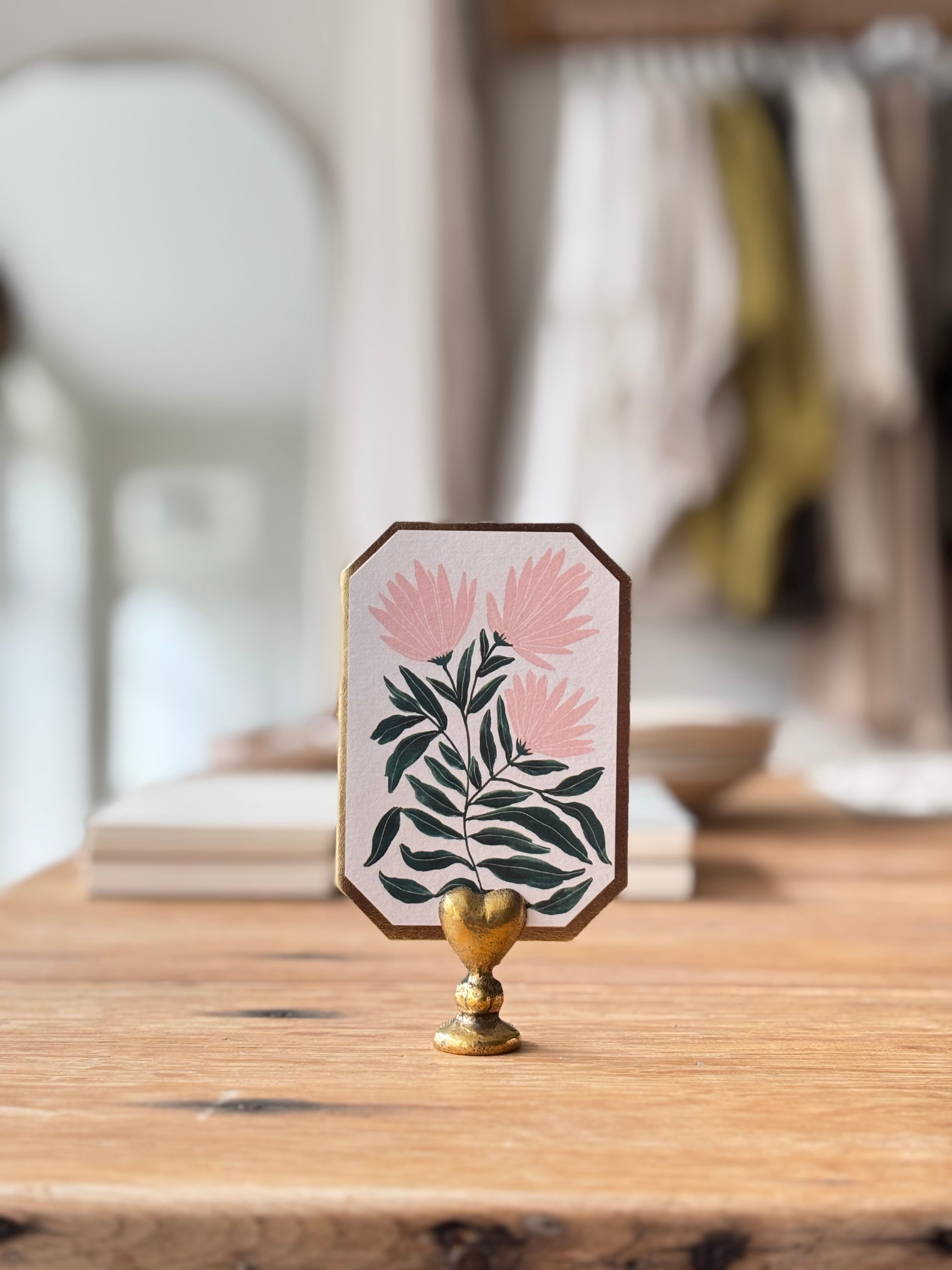 Chrysanthemum Botanical Mini Card