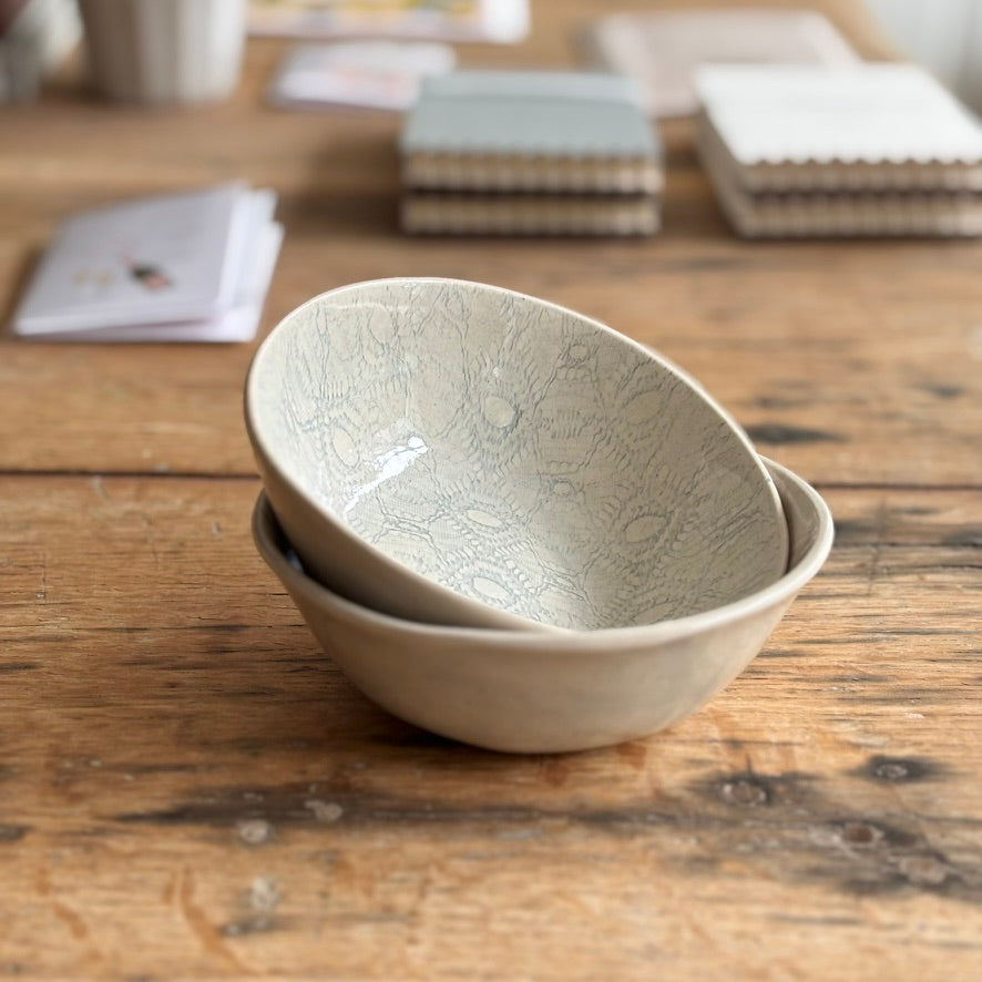 Ramekin Duck Egg  |  Handmade Pottery - Duck Egg Patterned (A) image