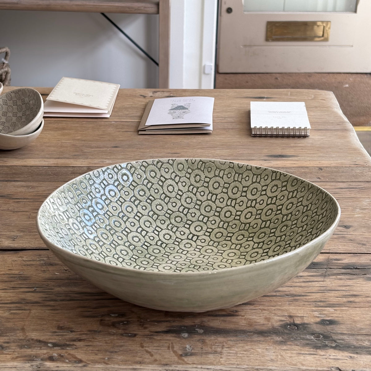 Salad Platter Dark Green | Handmade Pottery