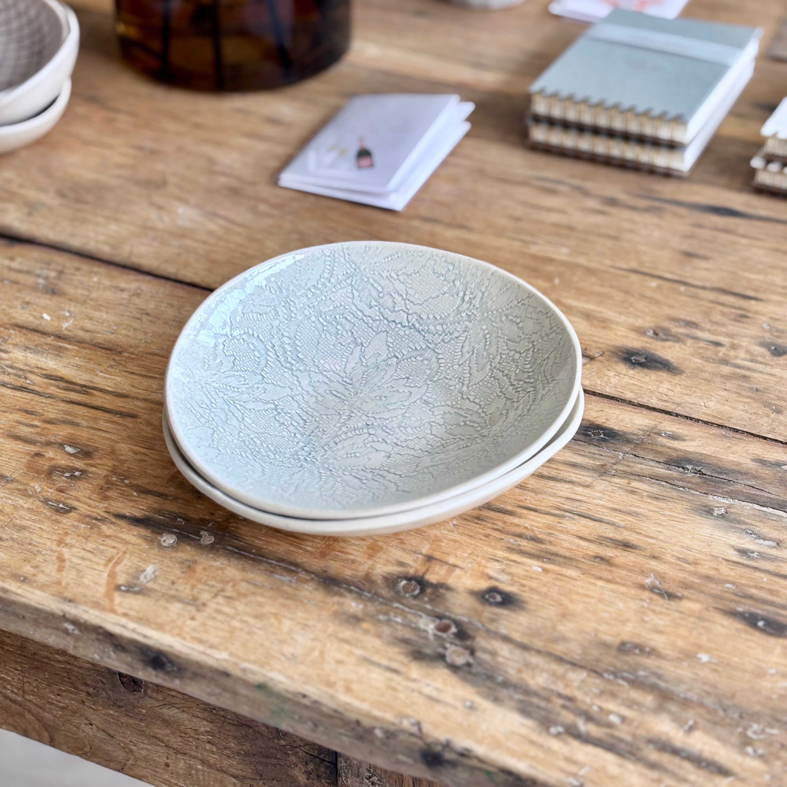 Tapas Plate Duck Egg  |  Handmade Pottery