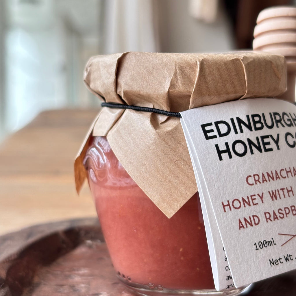 British Honey with Raspberries & Whiskey 120g