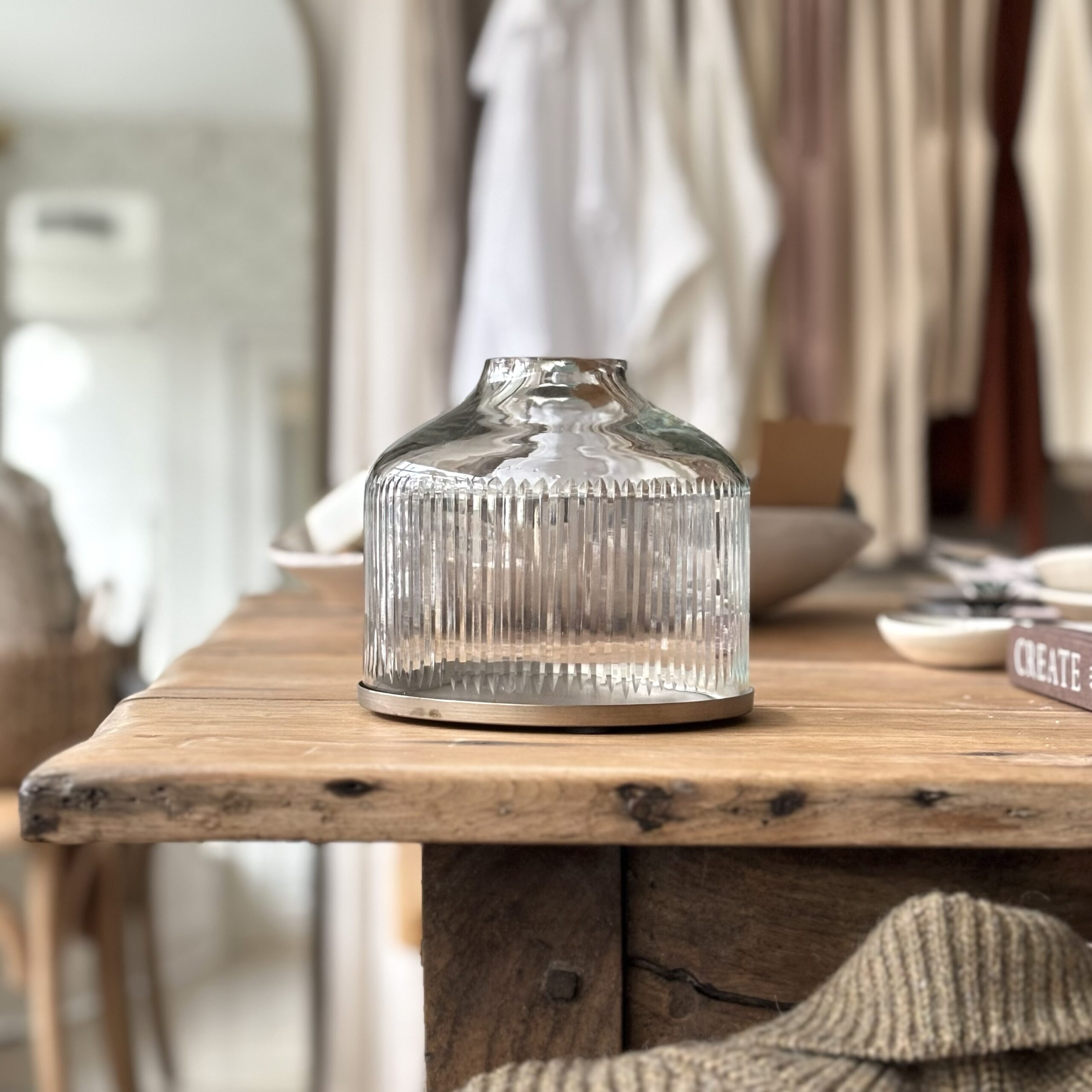 Handblown Reeded Candle Dome image 4