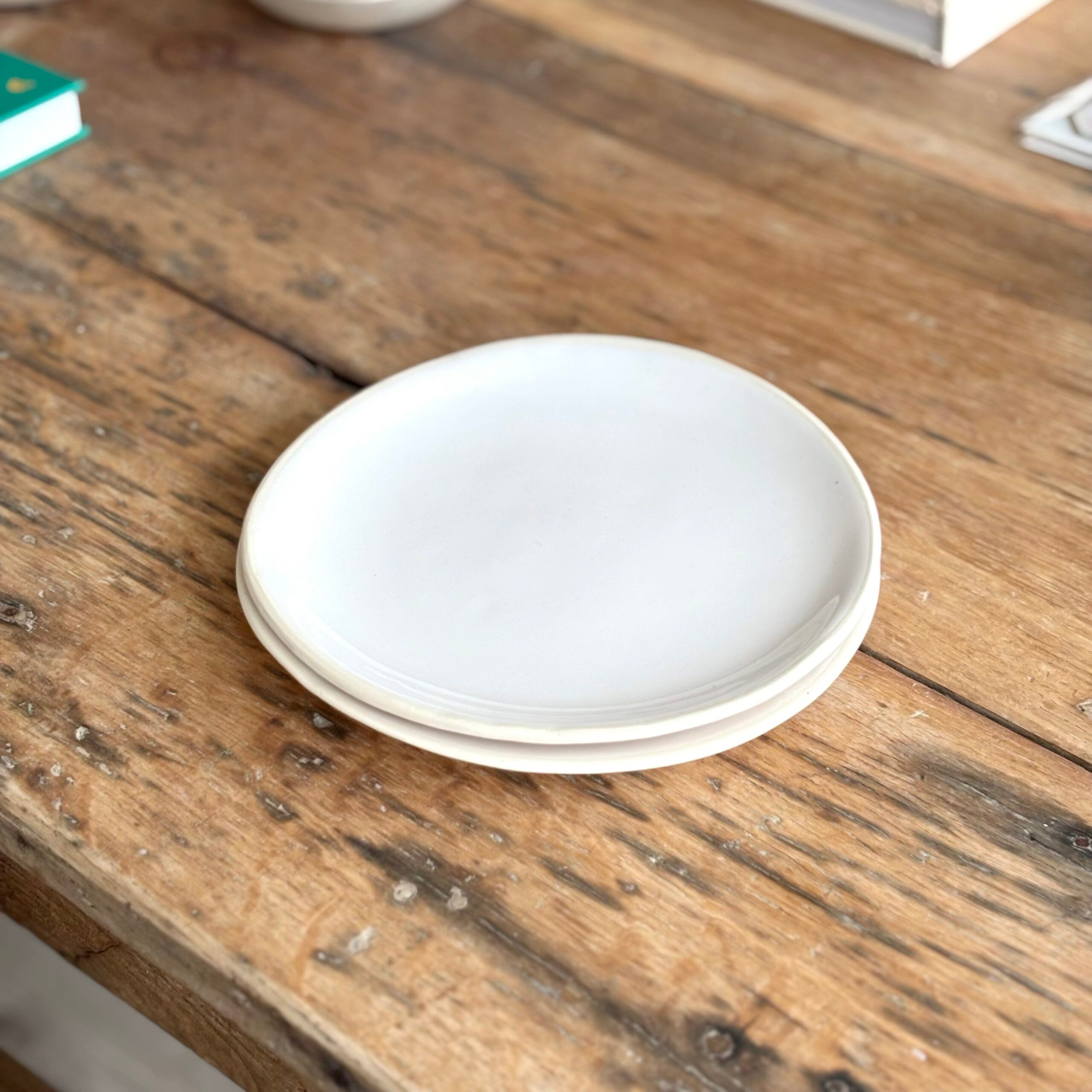 Small Side Plate White | Handmade Pottery image 1