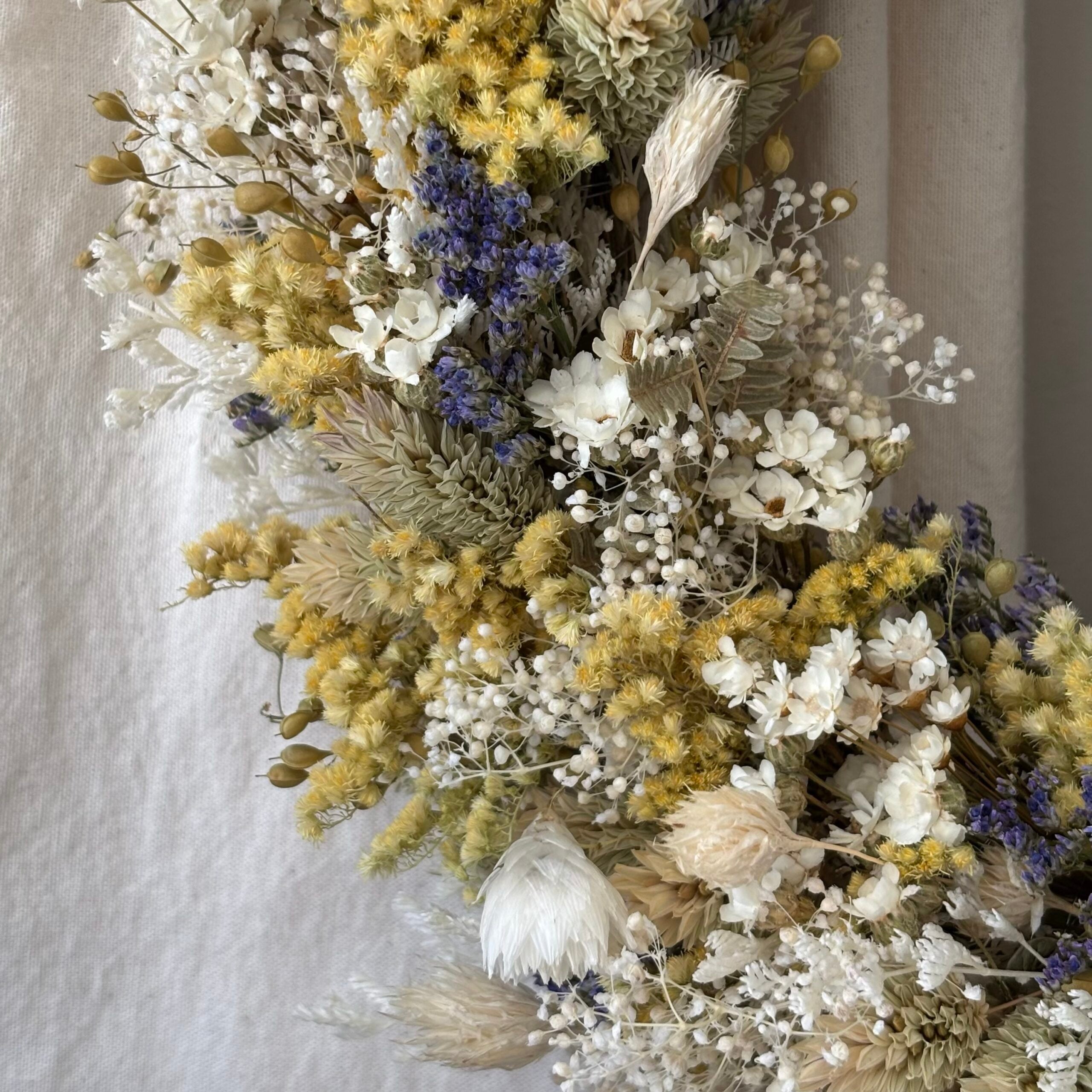 Wild Meadow Dried Wreath | Handmade UK image 2