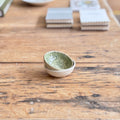 wonki ware salt dish in dark green