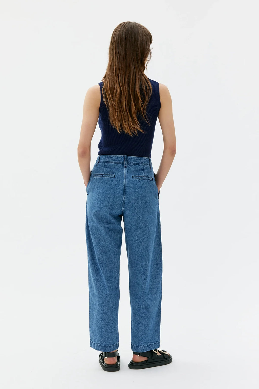 High-Waisted Jeans | Cotton Hemp Denim