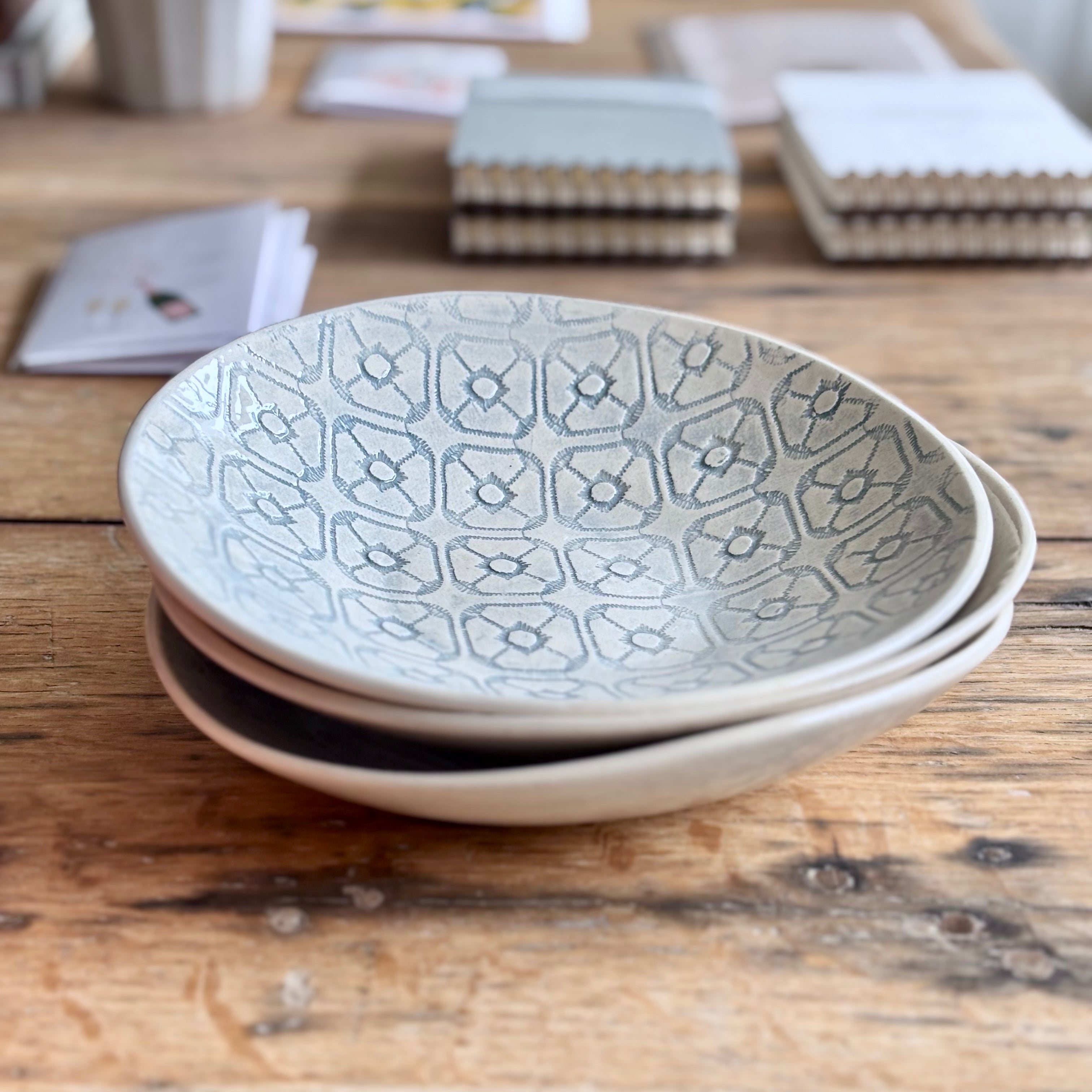 Tapas Plate Duck Egg  |  Handmade Pottery