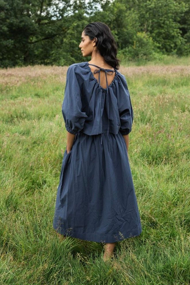 Poplin Balloon Sleeve Top | Organic Cotton