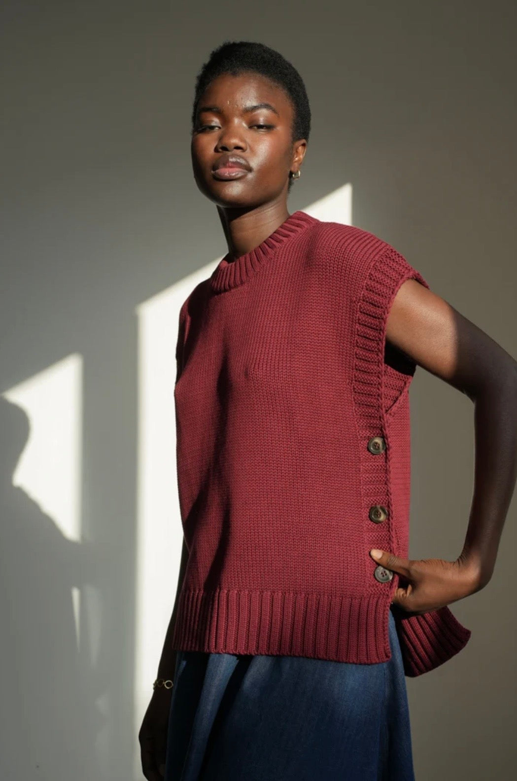 Organic Cotton Knitted Vest