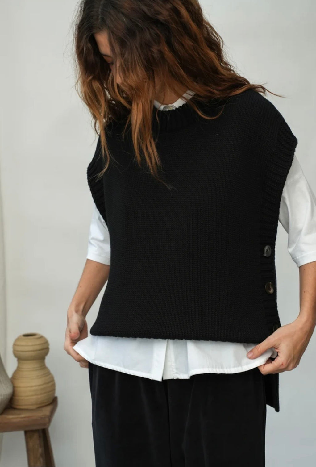 Organic Cotton Knitted Vest