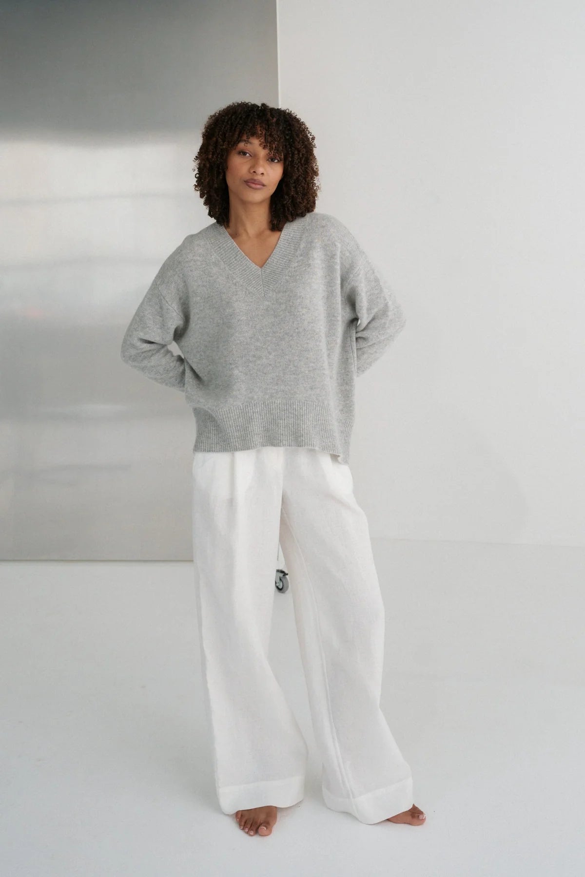 Cashmere Blend V-Neck Jumper