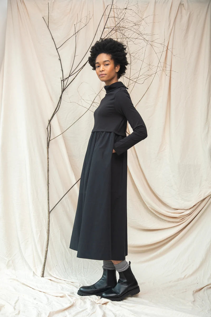 Jersey and Poplin Dress