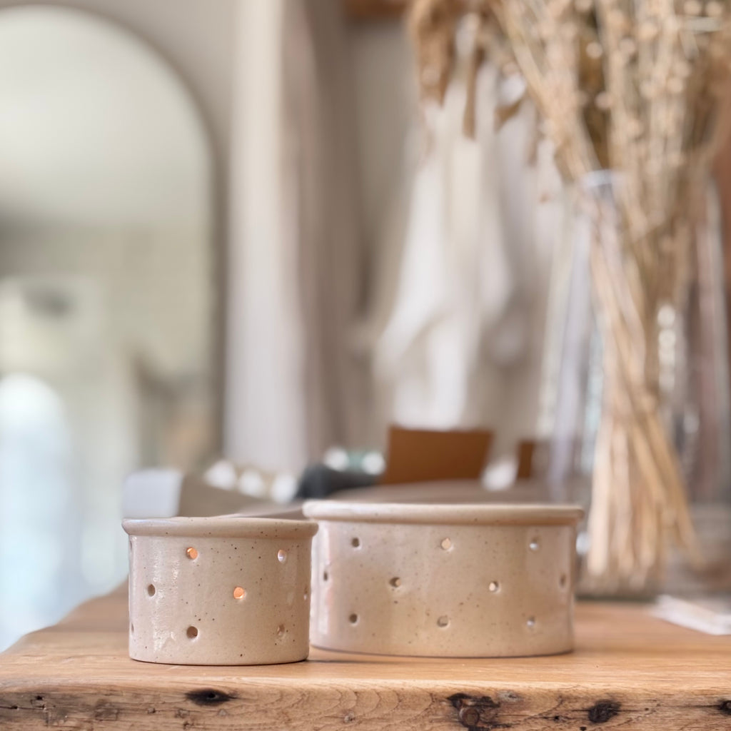 French Cheese Mould Candle Holder