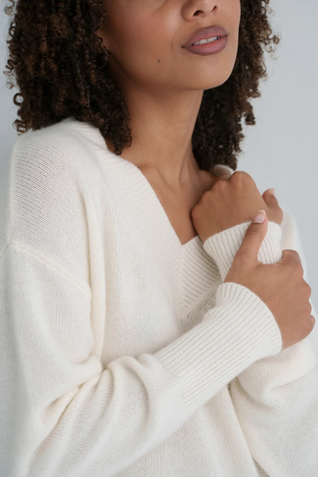 Cashmere Blend V-Neck Jumper