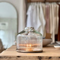 Handblown Reeded Candle Dome