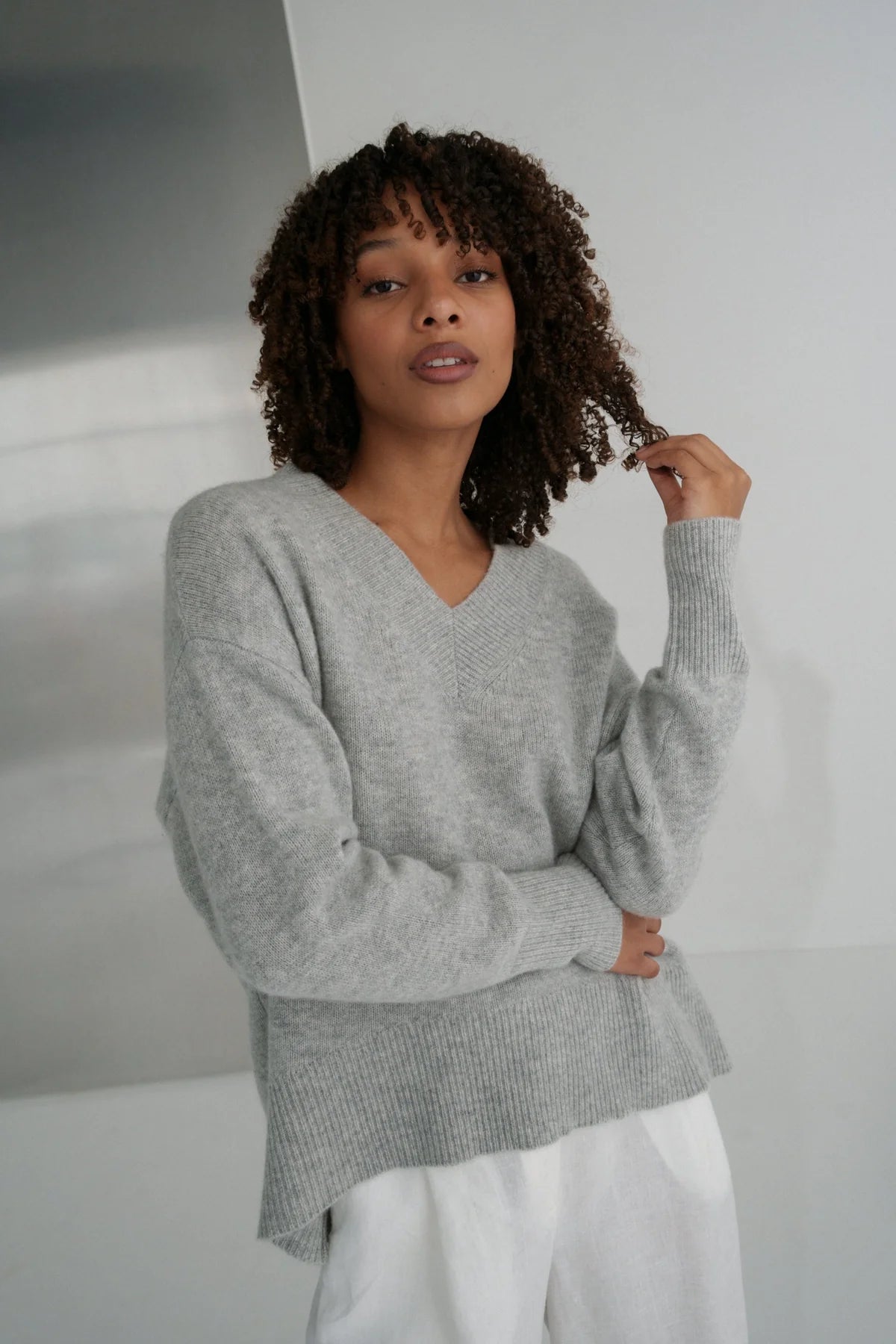 Cashmere Blend V-Neck Jumper