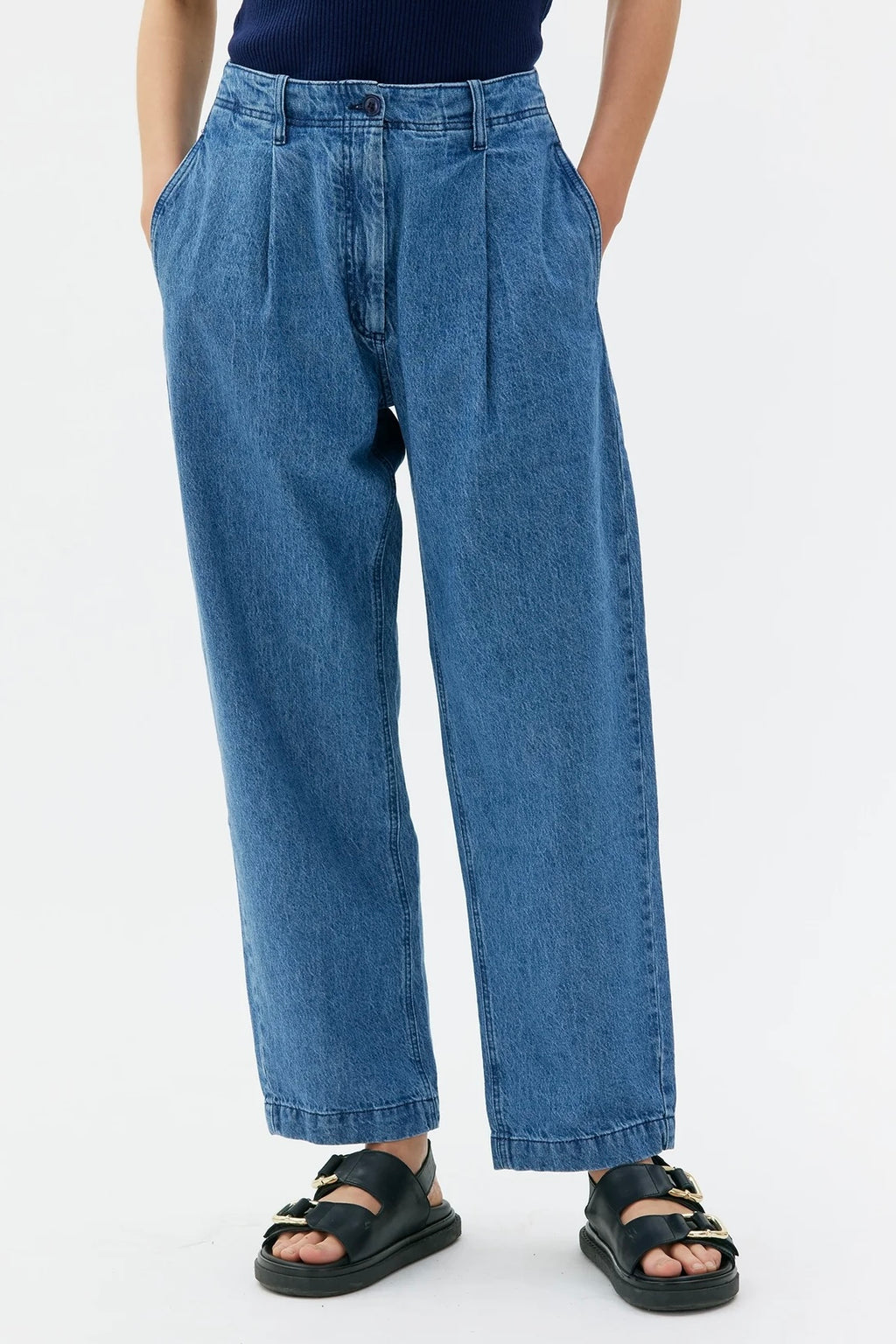 High-Waisted Jeans | Cotton Hemp Denim
