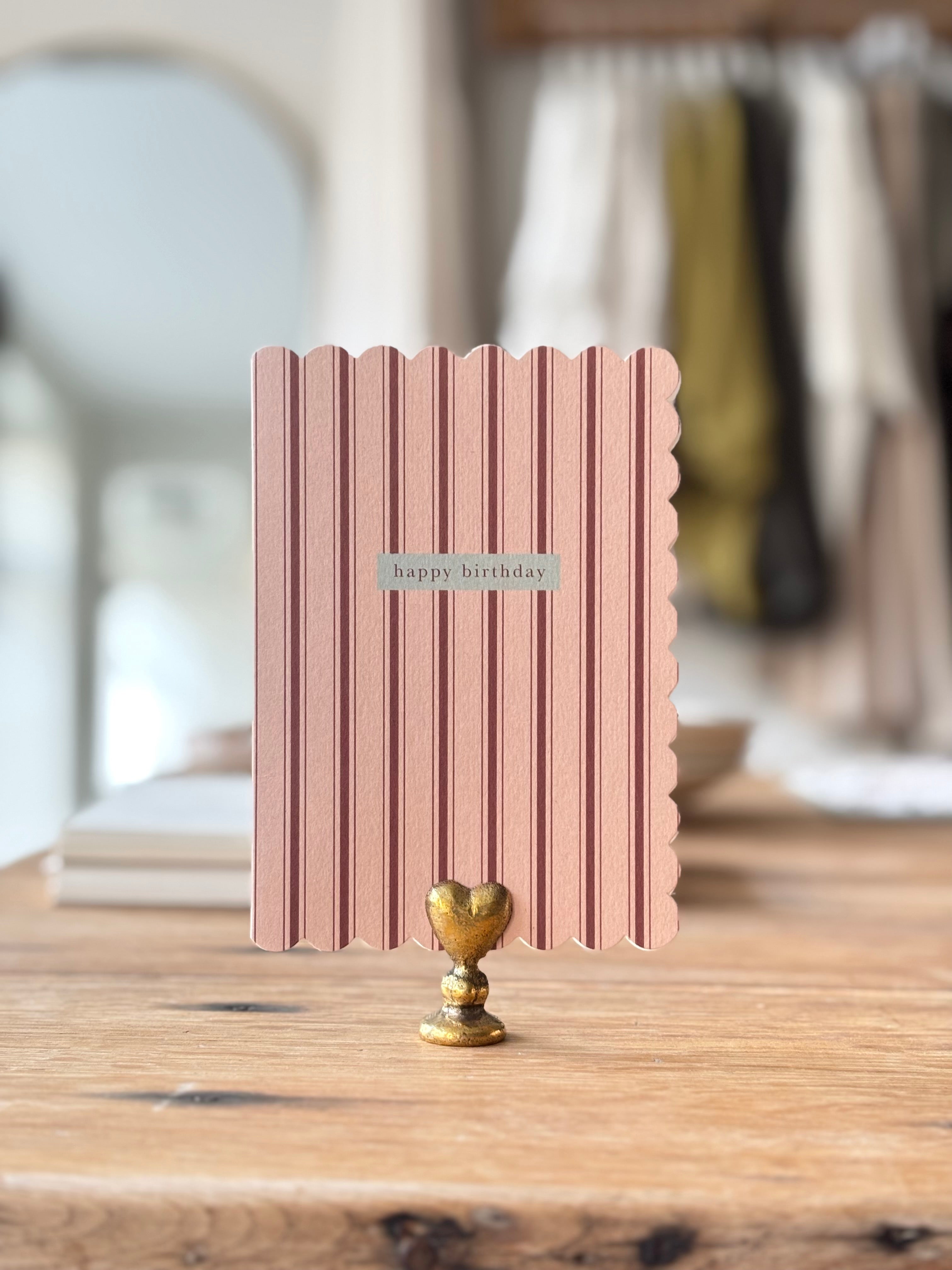 Pink Stripe Happy Birthday
