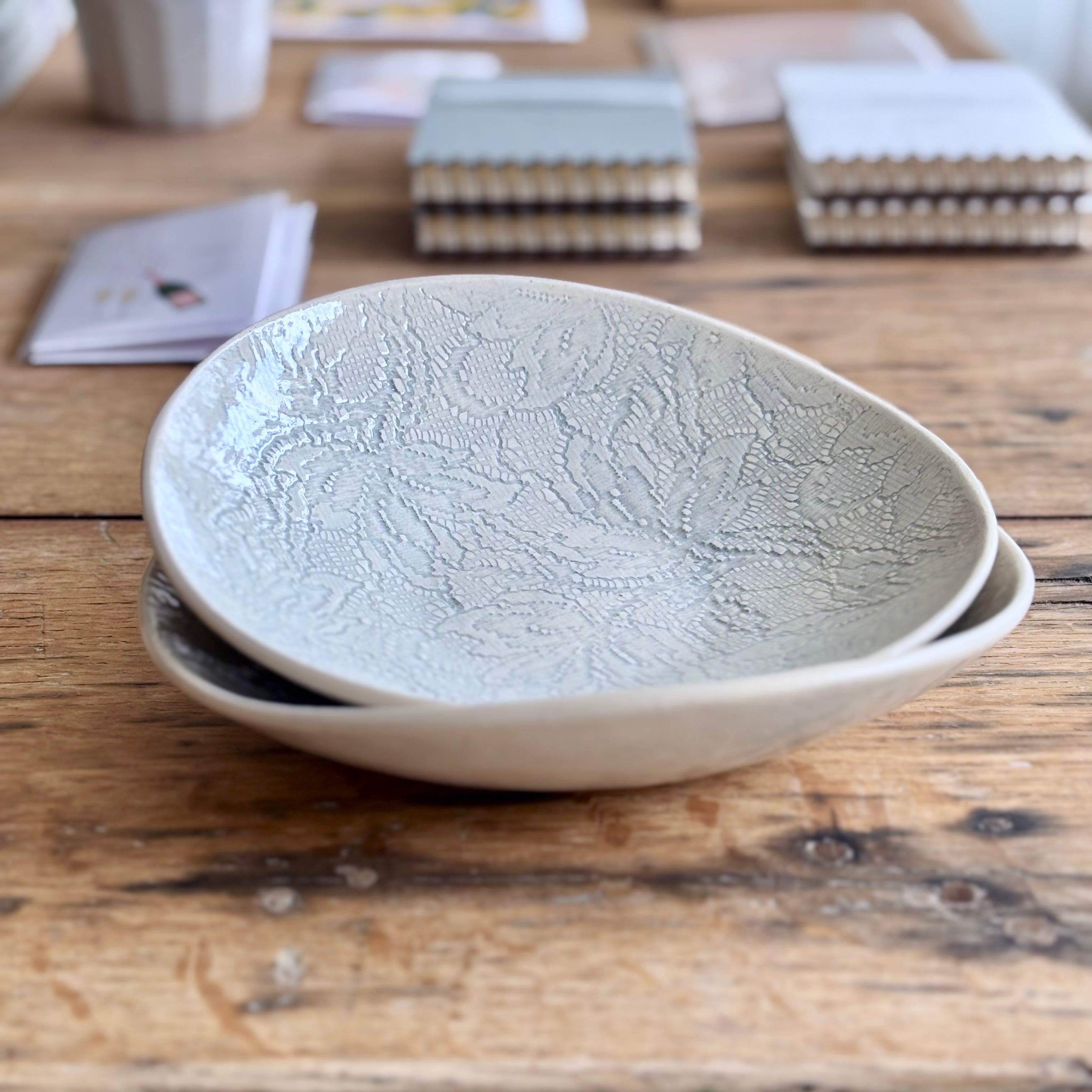 Tapas Plate Duck Egg  |  Handmade Pottery