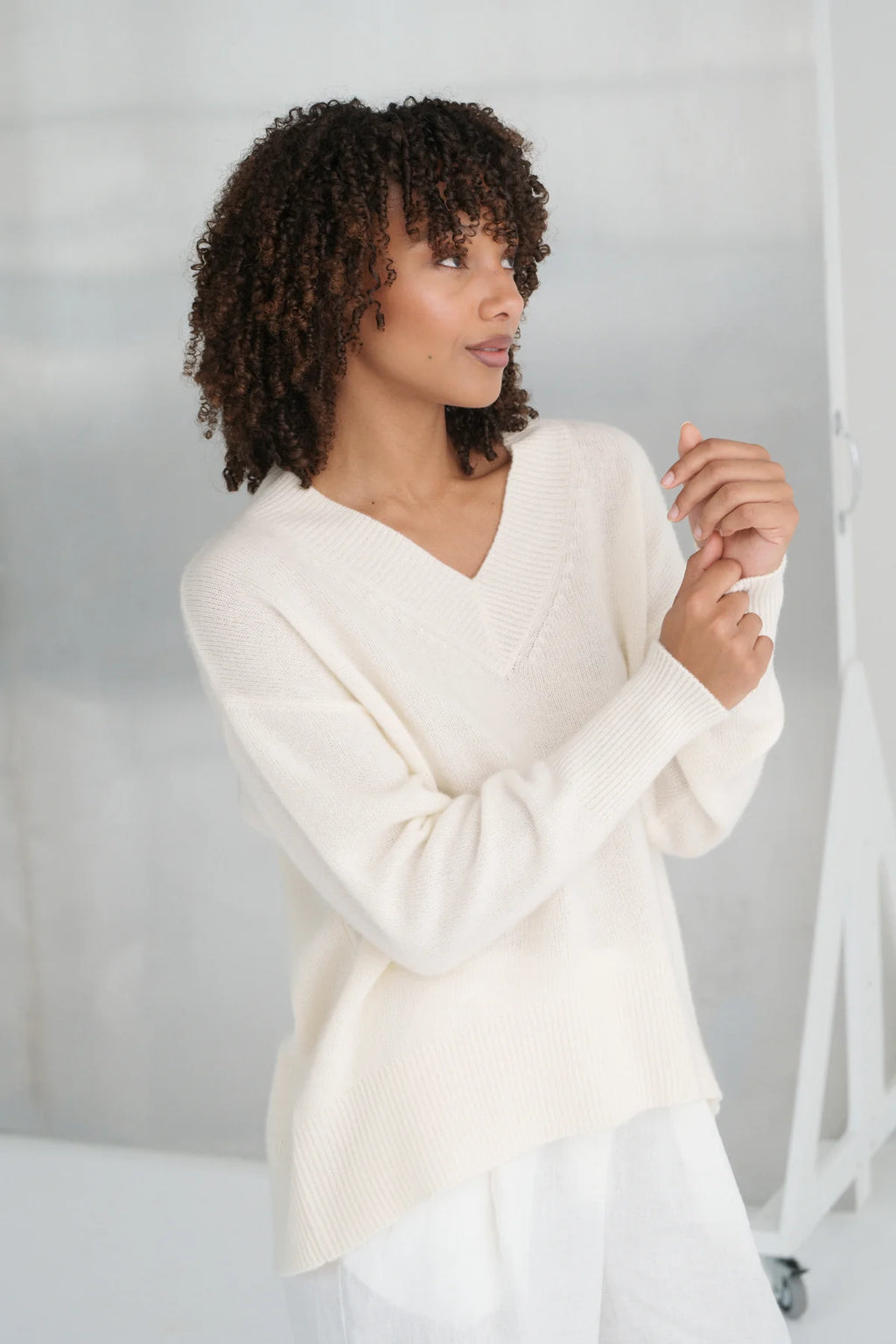 Cashmere Blend V-Neck Jumper