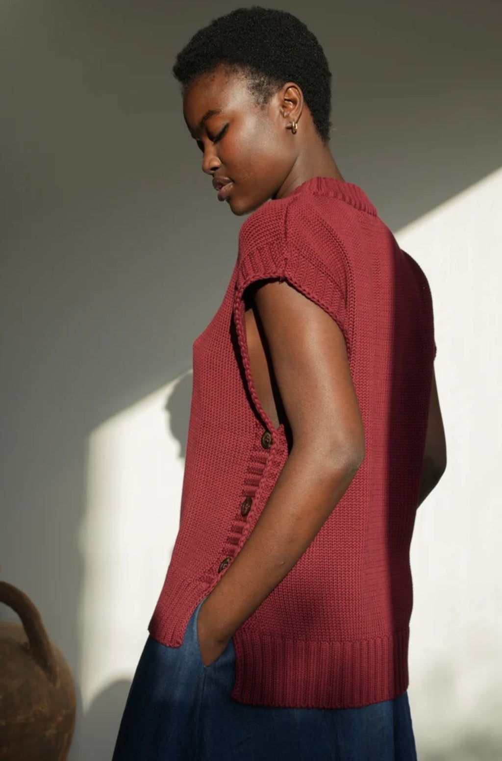Organic Cotton Knitted Vest