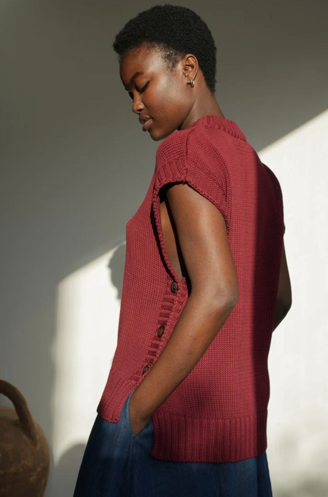 Organic Cotton Knitted Vest